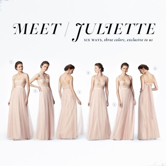 BHLDN • Jenny Yoo Juliette Dress Rose Quartz strapless lace tulle convertible - Picture 15 of 15